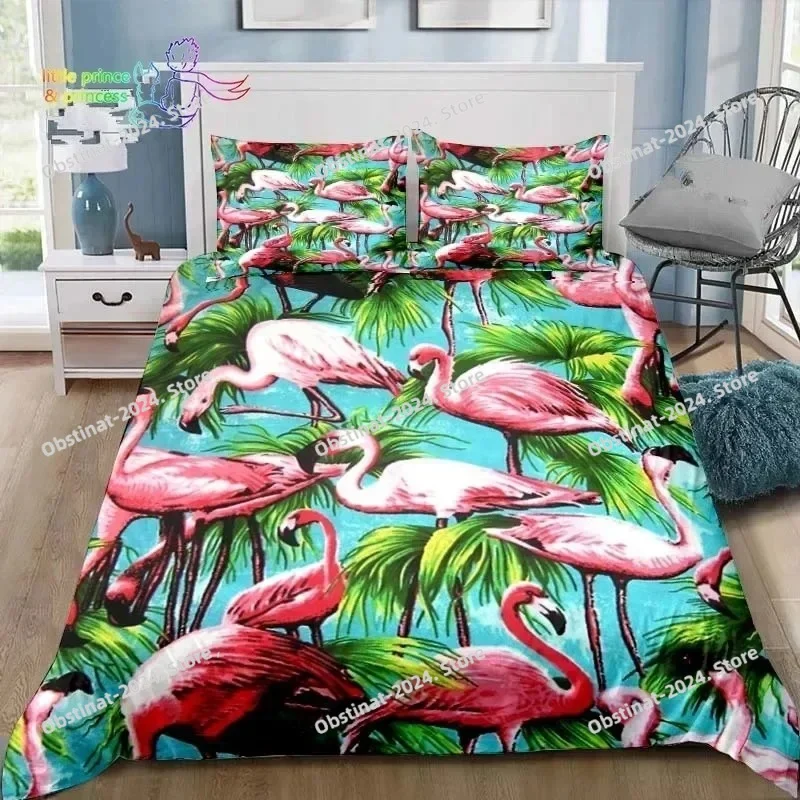 

Tropical Floral Animal Flamingo Bedding Set Single Twin Full Queen King Size Bed Set Adult Kid Bedroom 3D Print Hawaiian Islands
