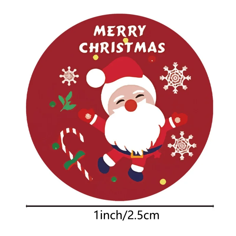 500Pcs Merry Christmas Stickers Christmas Theme Seal Labels Stickers For DIY Gift Baking Package Envelope Stationery Decor