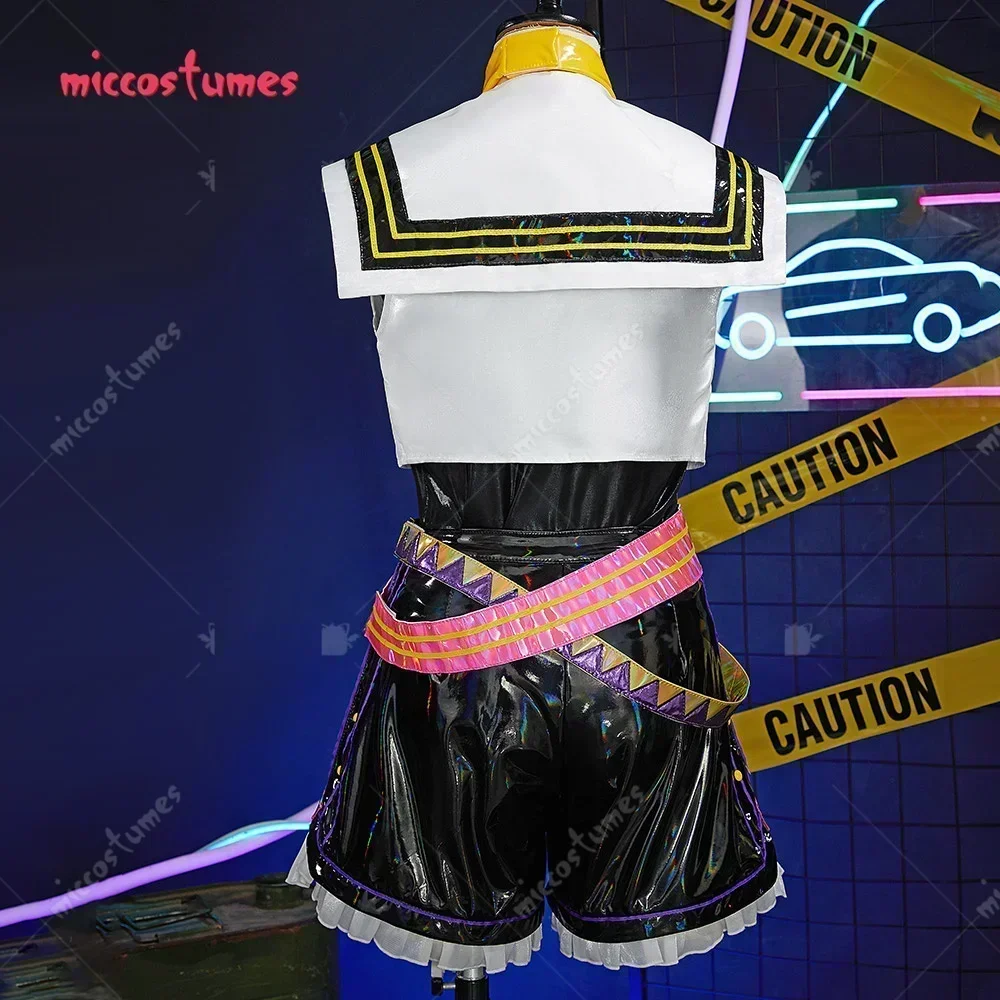 Miccostumes Women's Anime Len Cosplay Costume Dress and Coat with Belt and Hair Clip