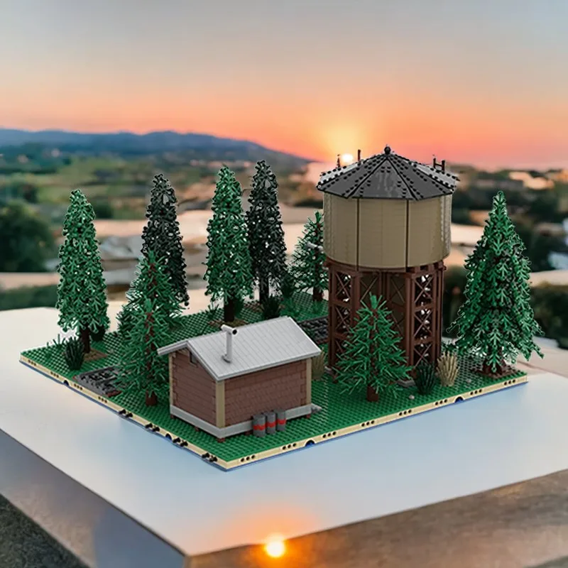 

3873 шт. MOC 178600 Железнодорожная водяная башня Железнодорожная модель Образовательная модель Строительные блоки Подарок на день рождения