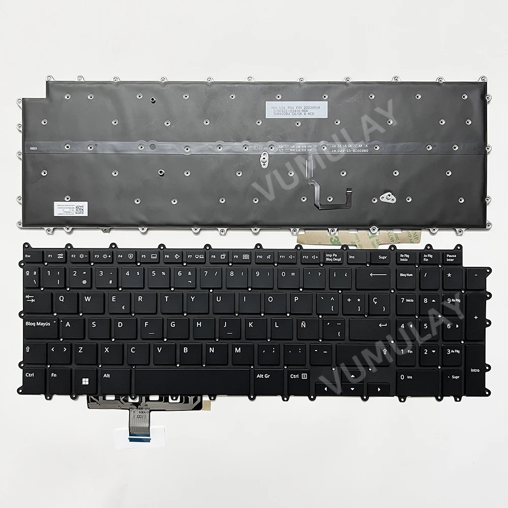 Imagem -03 - Teclado Backlight Brasileiro Espanhol para Notebook lg Gram 17z90p 17z90pe 17z90p-g 17z90p-k 17z90p-n 17z95p 17z90p-g.ap78g 17z90p-g.ap78p 17z90p-g.bh71p1 17z90p-ga76k 17z90q 17zd90q 17z90q-g 17z90q-k 17z90q-r