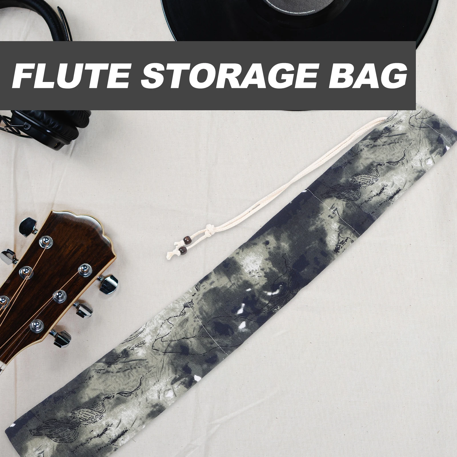 

Flute Storage Bag 85x6 Cotton Fabric Lightweight Portable Protective Case for Flute Vertical Travel ganizer Delicate Pattern