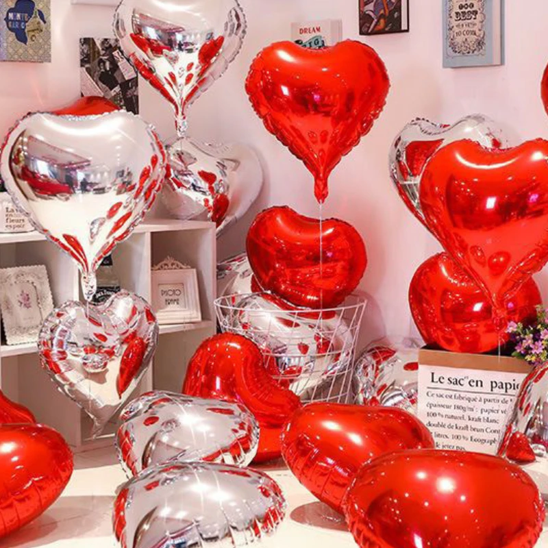 

Wholesale Heart-Shaped Aluminum Foil Balloons, 10 Inch 18 Inch, Perfect for Wedding Decorations and Anniversary Birthday Parties