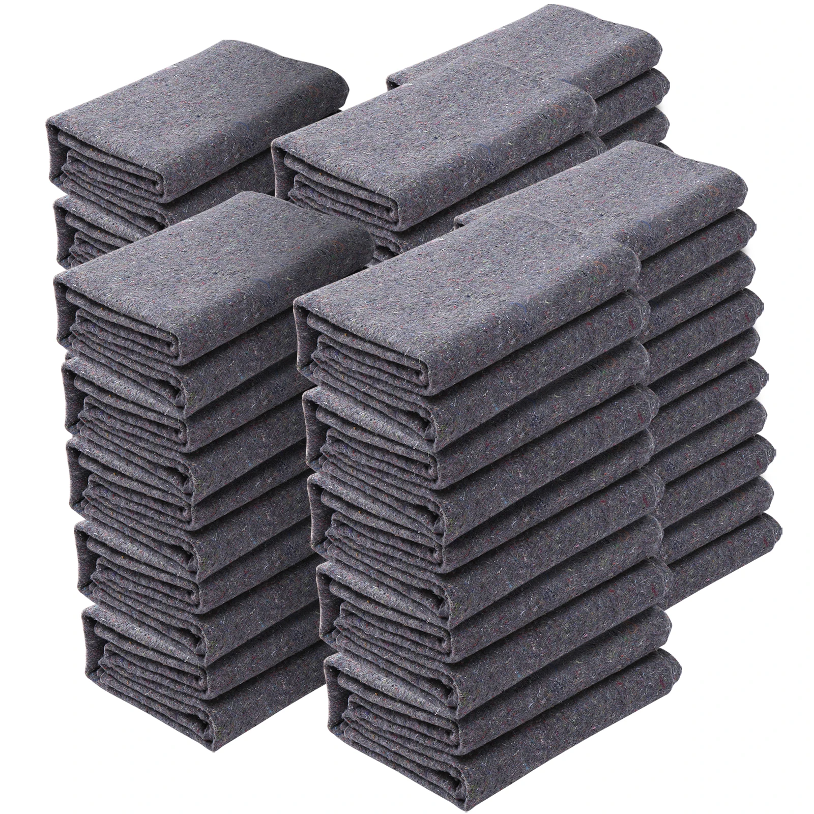 SucceBuy 12/24Packs Moving Blanket Recycled Cotton Heavy Duty Packing Shipping Mover Pads for Protect Furniture Floor Appliances