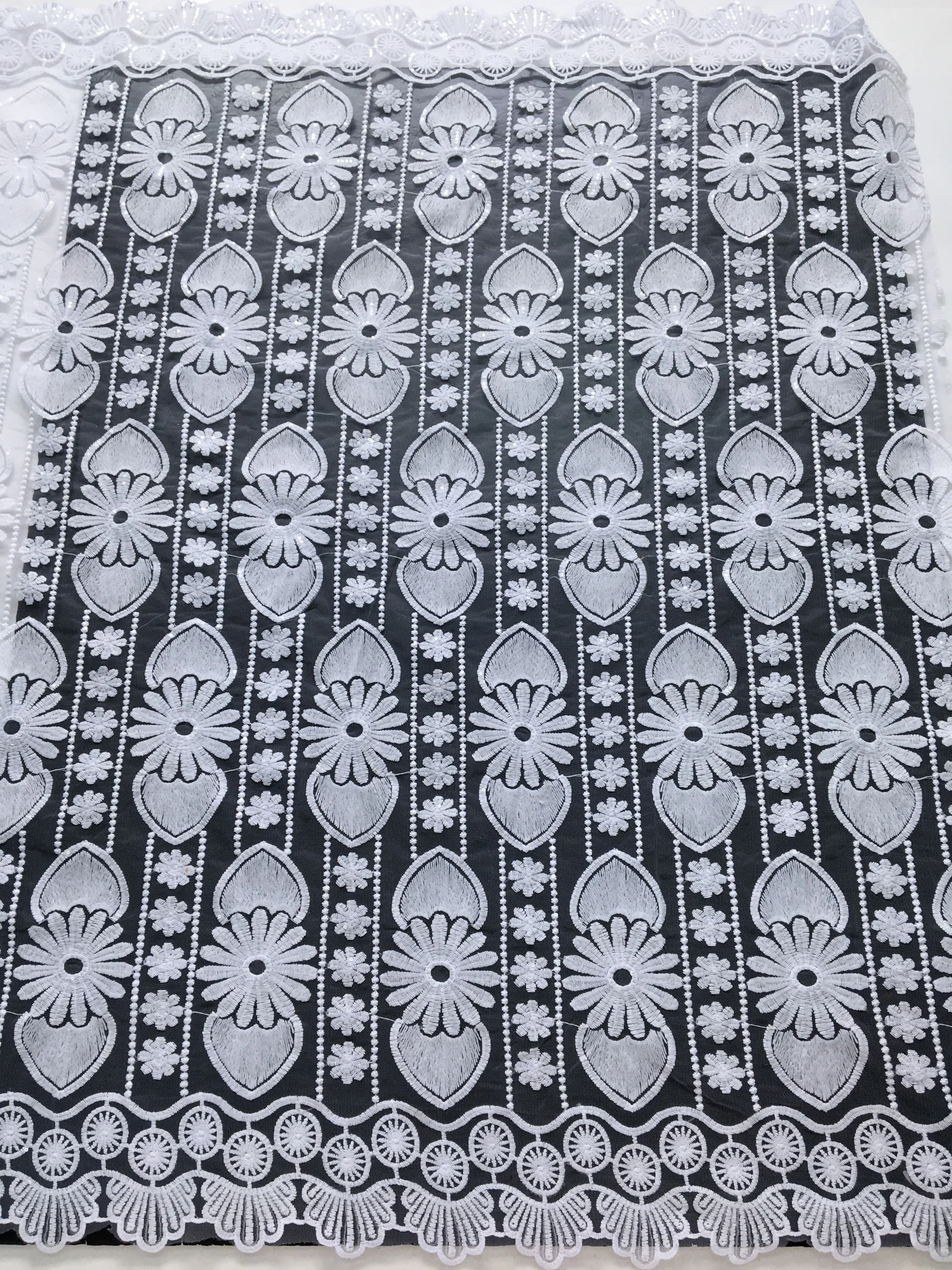 الأبيض الأفريقي جبر الحبل الدانتيل الترتر الأقمشة عالية الجودة للذوبان في الماء الدانتيل التطريز فساتين الحفلات للنساء ، 2.5 ياردة 4458