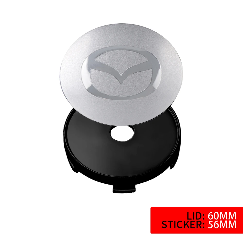 4pcs 56/60mm Car Badge Wheel Center Cover Hub Cap Stickers For Mazda Speed MS 2 3 5 6 7 323 RX8 Axela Atenza CX-3 CX-4 CX-5 CX-8 view 4