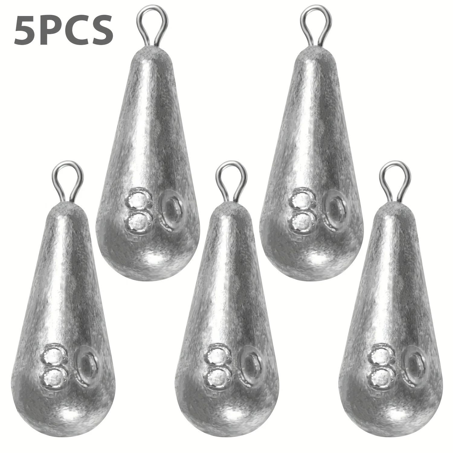 Fishing Weights Sinkers, 10 Sizes Teardrop-Shaped Fishing Lead Sinkers, Bass Casting Drop Shot Weights for Saltwater Freshwater image 3