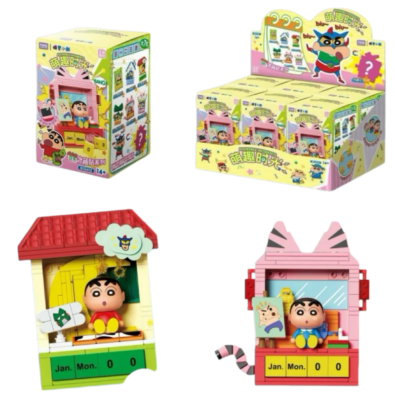 

Anime Crayon Shin Little White's Daily Life Blind Box Figurines Trendy Desktop Ornaments Magnetic Fridge Sticke Peripheral Toys