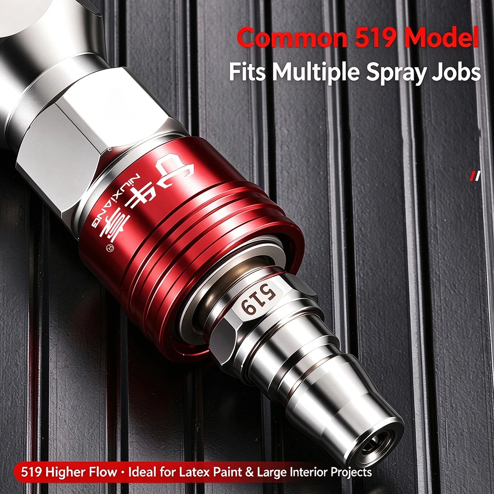 High Pressure Airless Paint Sprayer Nozzle 517-625 Quick Connect Coupling Stainless Steel Universal Replacement Connector image 3