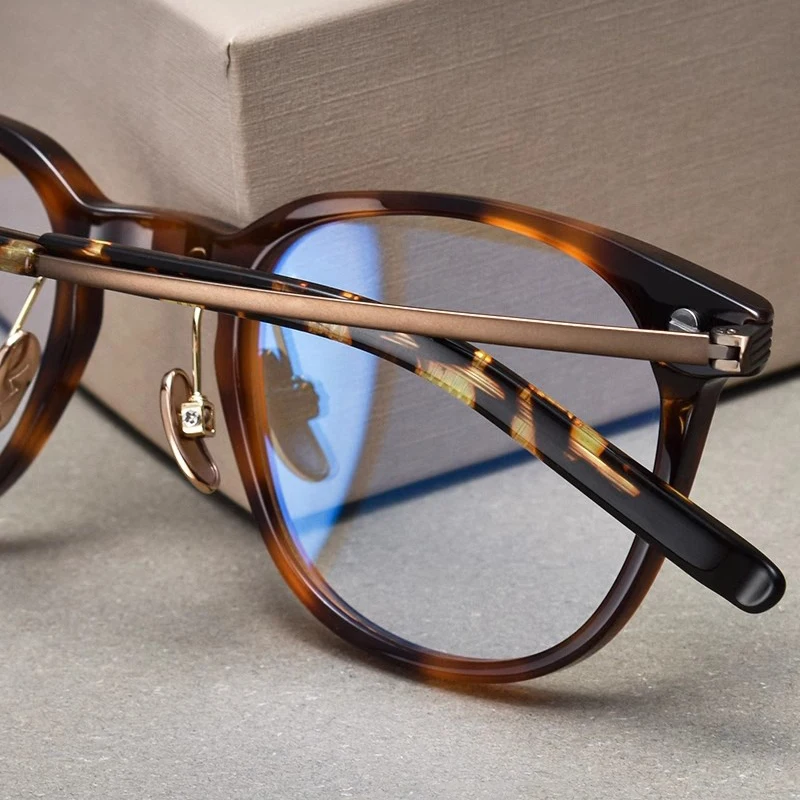 KUXA تصميم الأزياء الرجال نظارات نسائية التيتانيوم وصفة طبية العدسات التقدمية واضح قصر النظر مشهد ديمي الإطار الرجعية النظارات