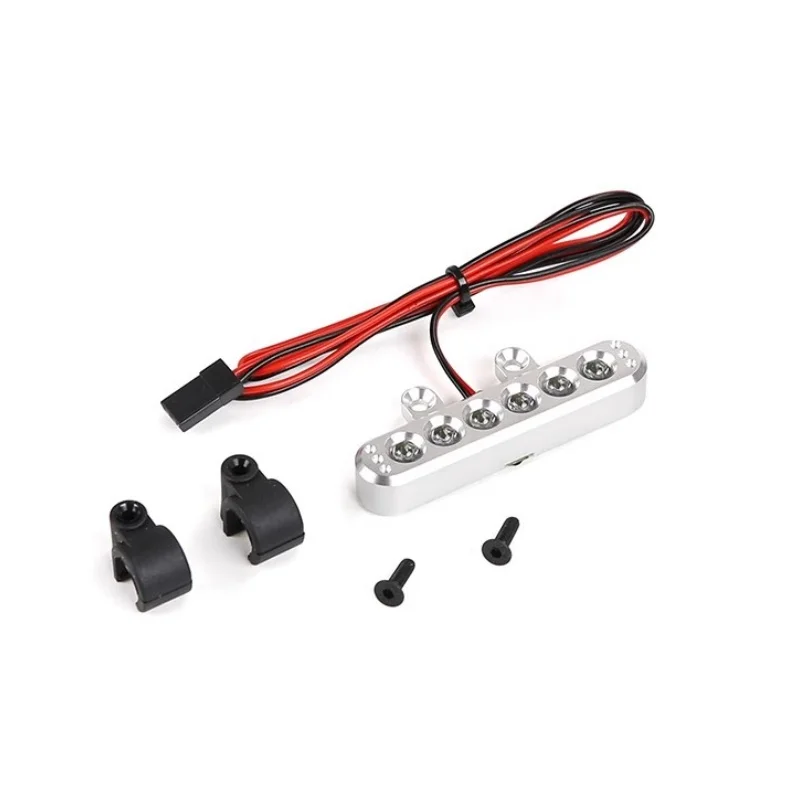 CNC Aluminum Front Light Pods with LED Light and Rear LED Brake Light Kit for HPI Rovan Baja 5B 5T
