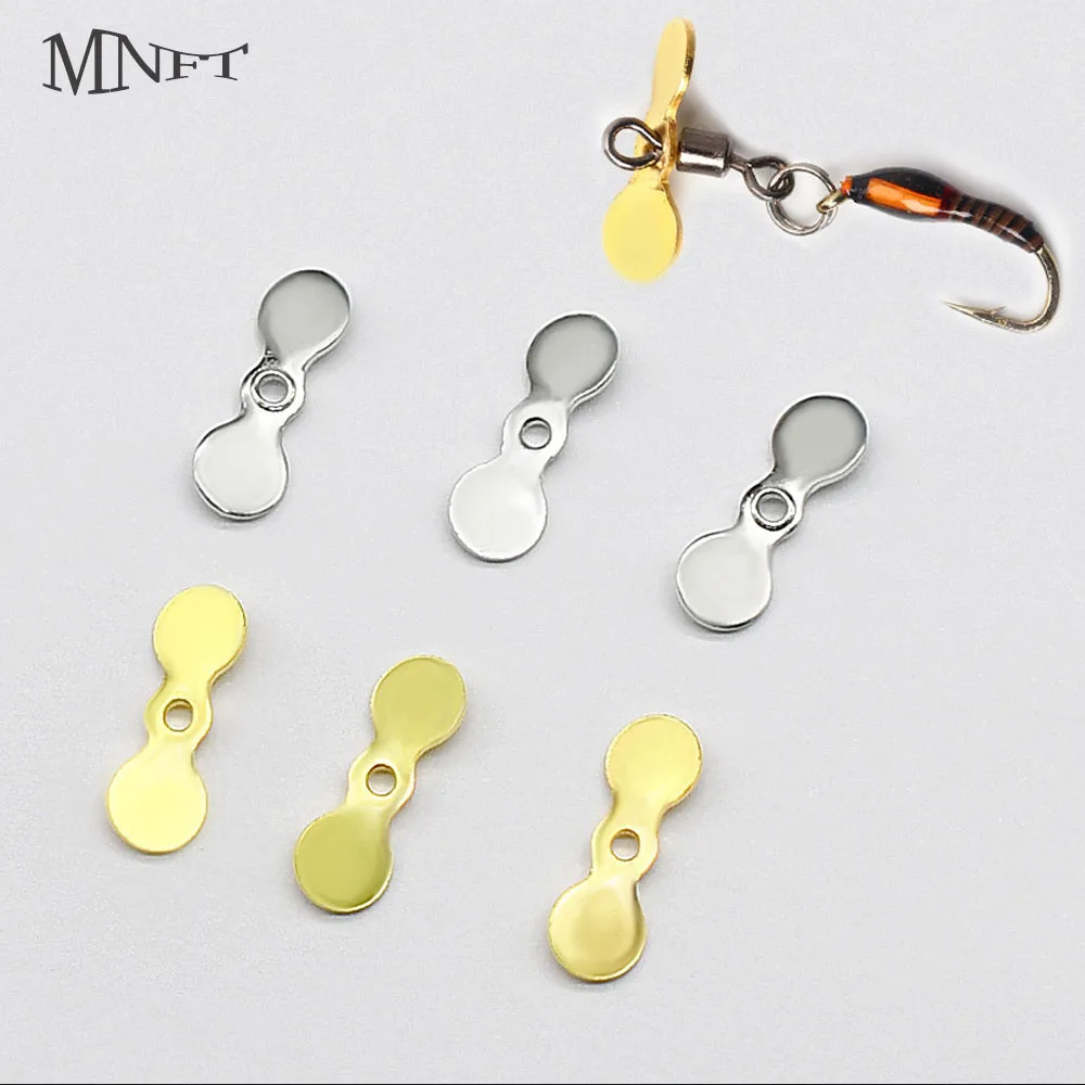 MNFT 40pcs Turbo Propeller Spinner Blade Rotating Metal Blade For Fishing Flies Hook DIY Fishing Lure Bait Fishing Accessories