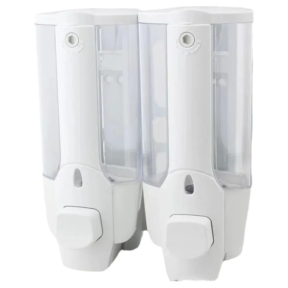 

ABS Wall-mounted Liquid Dispenser Manual Operation 640ml Soap Dispenser Touchless Large Capacity Shower Dispenser Bathroom