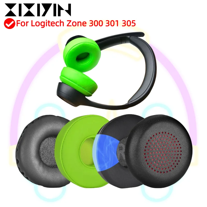

XIXIYIN Replacement Foam Protein Leather Headphone Ear Pads Compatible For Logitech Zone 300 301 305 Headset Repairing Parts