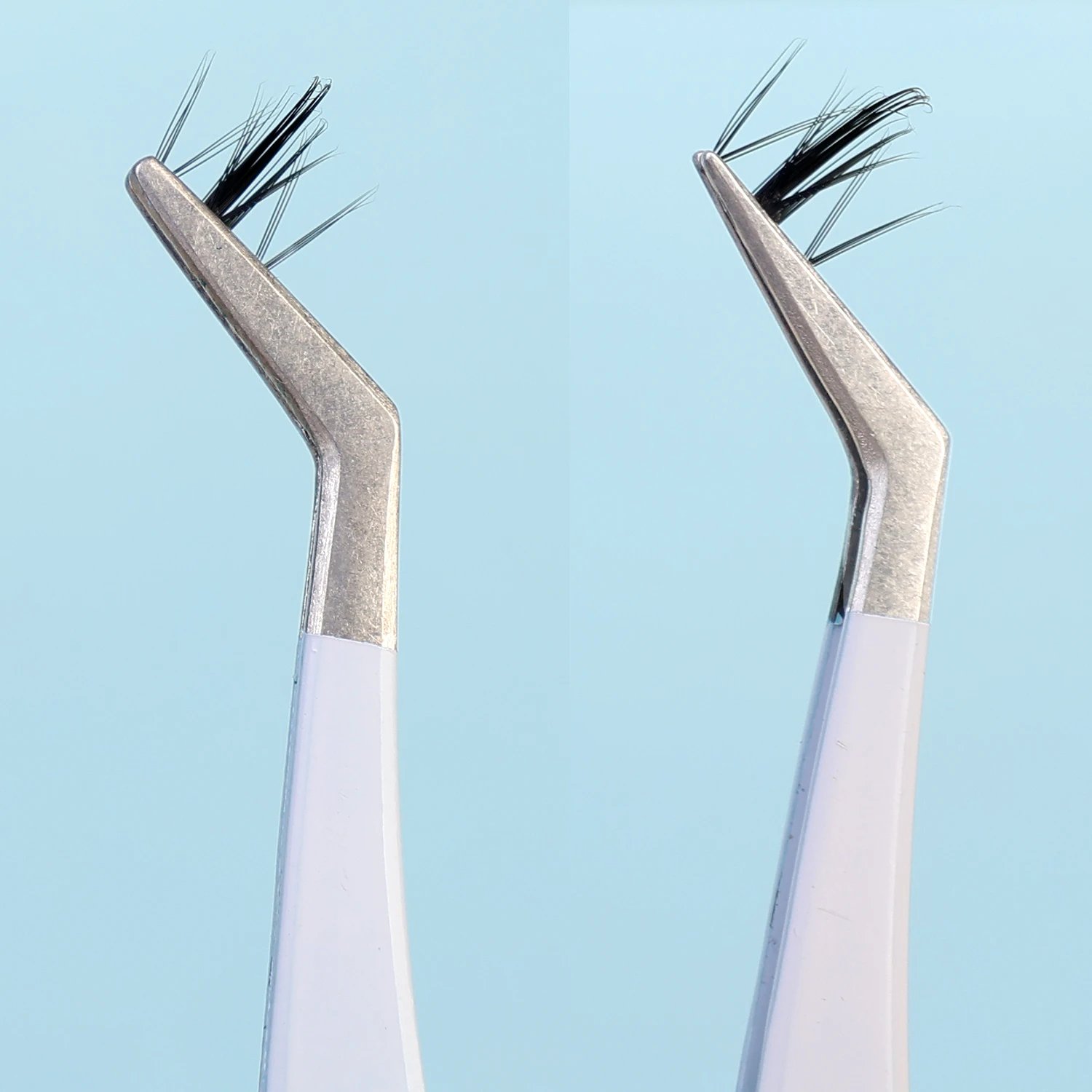 Pince à épiler pour Extension de cils, pointe en Fiber, Isolation du Volume, pince à cils précise, technologie Nano, sourcils de maquillage