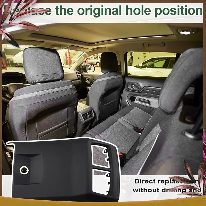 

AB59-Car Rear Armrest Vent Cover Air Outlet 9816346577 For Citroen C5 AIRCROSS 2018-2021 4008
