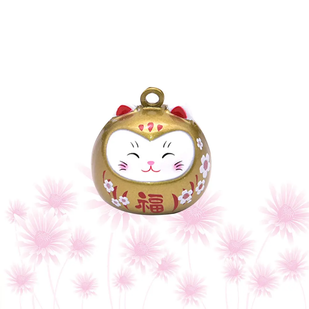 النحاس فورتشن القط أجراس قلادة اليابانية ختم جرس شنقا ديكور المحمولة قابلة لإعادة الاستخدام لحقيبة الظهر زي سوار هدية السنة الجديدة