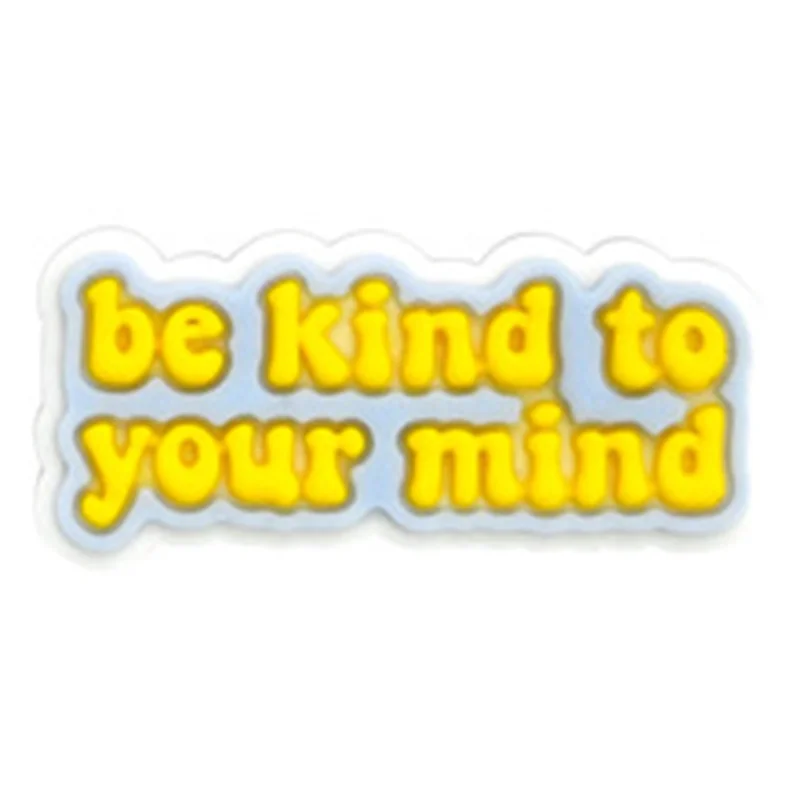 Be Kind Phrase Series, подвески для обуви из ПВХ, милые радужные цветы любви, бабочка, украшение для обуви, подарок на день рождения своими руками