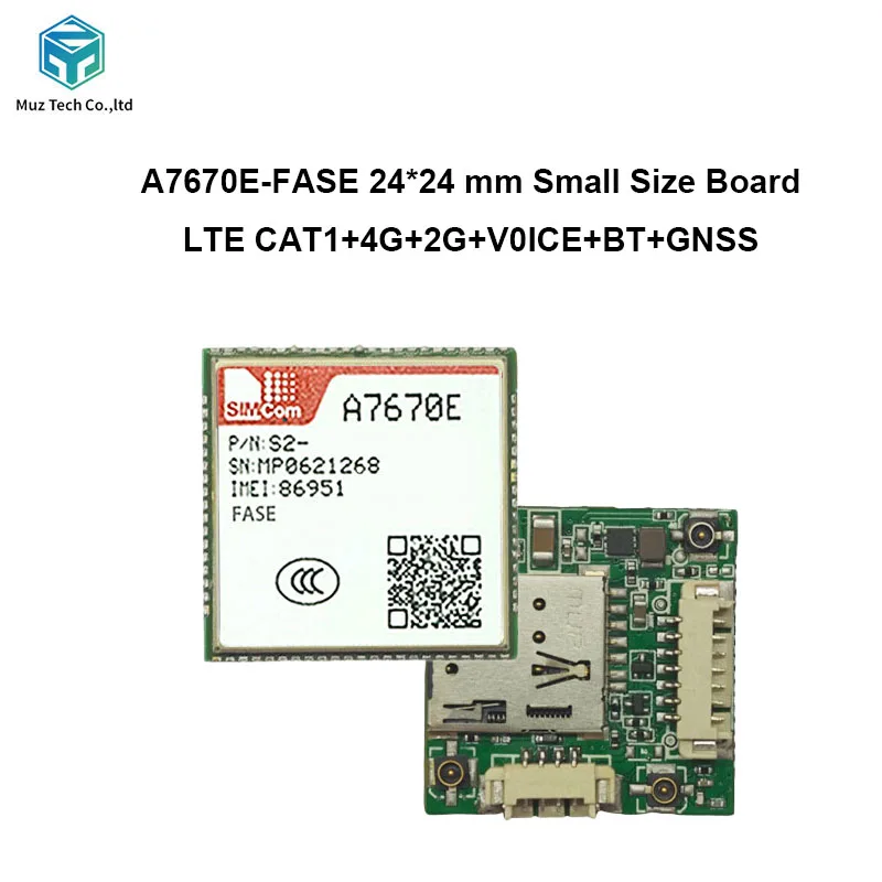 

MSIMcom A7670E-FASE Development Board Mini Core Board LTE CAT1 4G Module 4G+2G+Voice+BT+GNSS