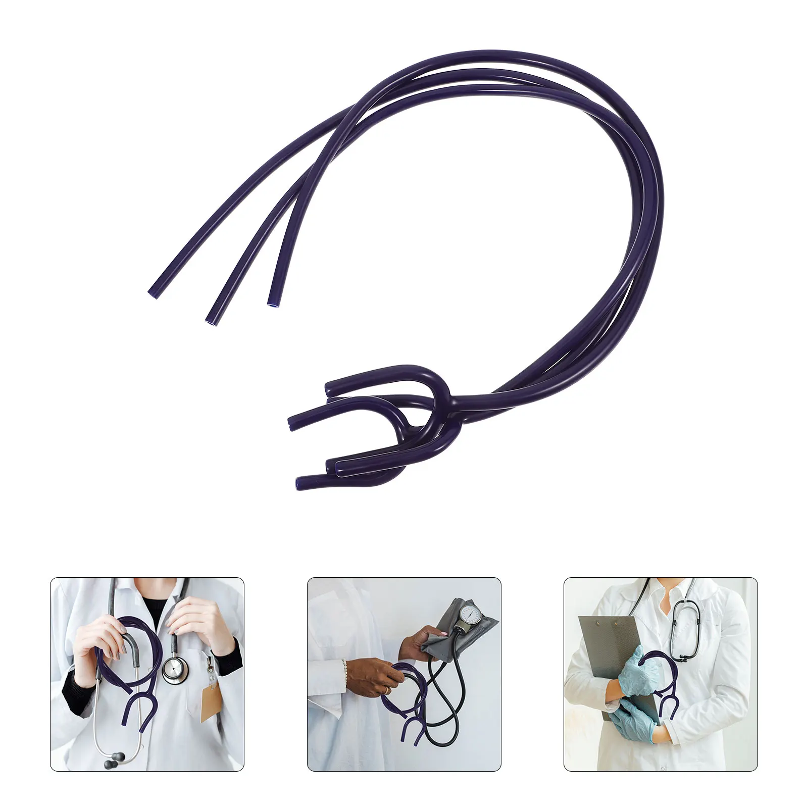 3pcs Stethoscope Tubing PVC Replacement Parts YShaped Sound Transmission Compatible Accessories Durability Maintenance