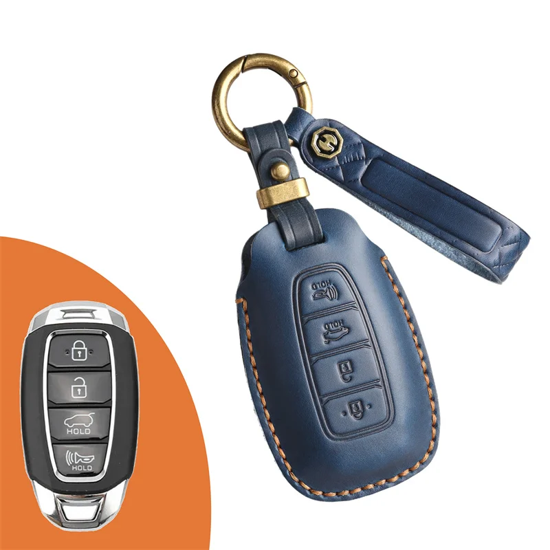 3/4/5 Buttons Car Key Case Cover Keychain for Hyundai I30 Ix35 KONA Encino Solaris Azera Grandeur Ig Accent Santa Fe Palisade