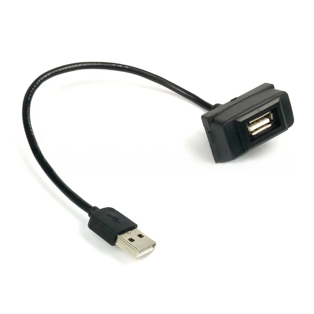 Car Dash Flush Mount For Mitsubishi Current Outlet USB Flush USB Socket 2.0 Port Extension CablewwwAdapterwwwSocket