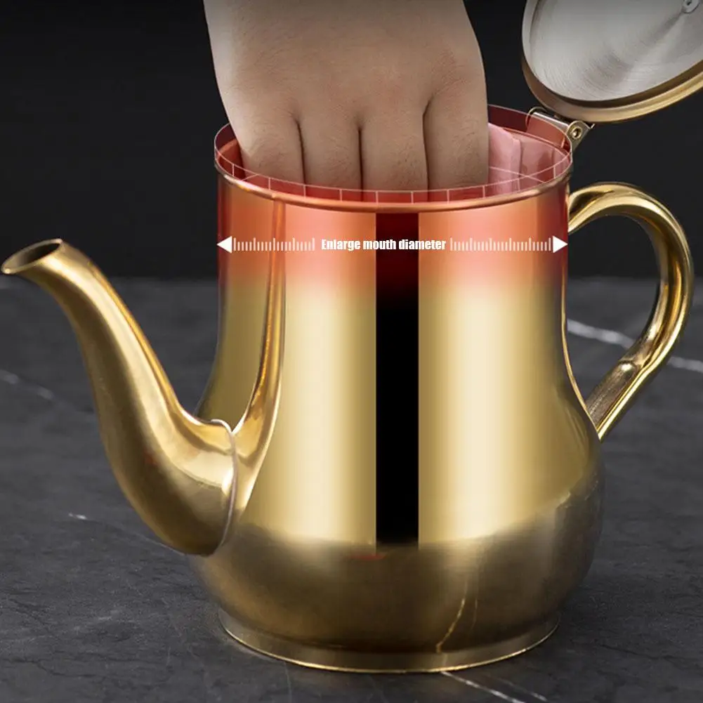 Gold Stainless steel Filter Oil Pot Stainless Steel Household Leak-proof Wine Pot Pouring Oil Bottle Seasoning Tank Kitchen Tool