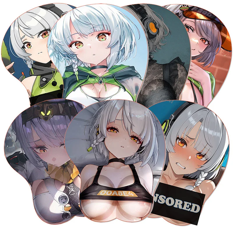 

3D Mouse Pad Zenless Z_Zone Z_Zero ZZZERO Mousepad Oppai Boob Silver Soldier Anby Sexy Anime Silicone Wrist Rest BULK Mouse Mat