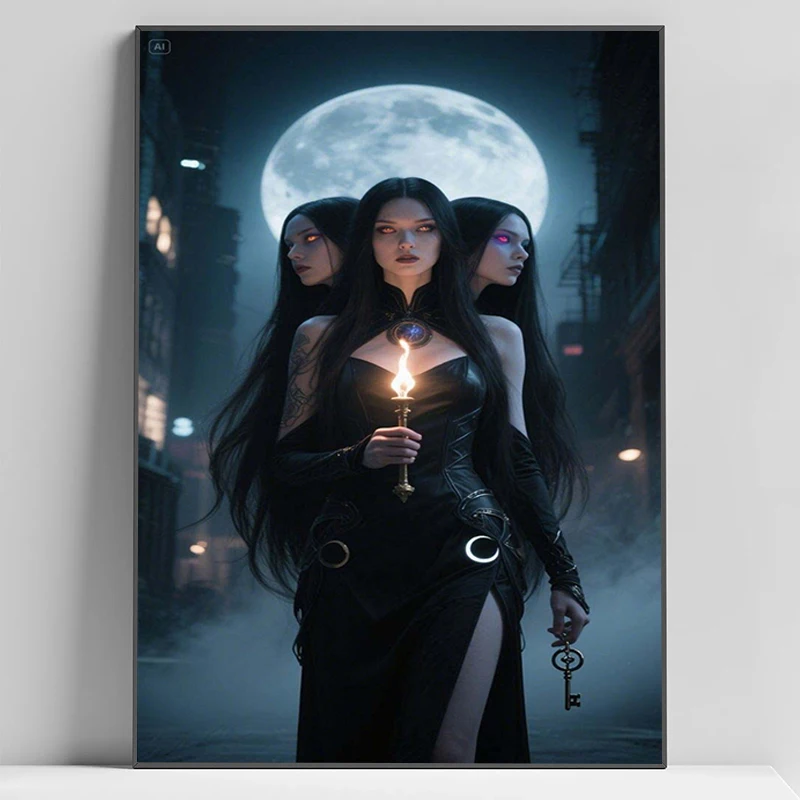 

Home Decoration Wall Painting Canvas Greek Goddess Hecate Poster Photos for Living Room Decor Man Interior Paintings Art Mural