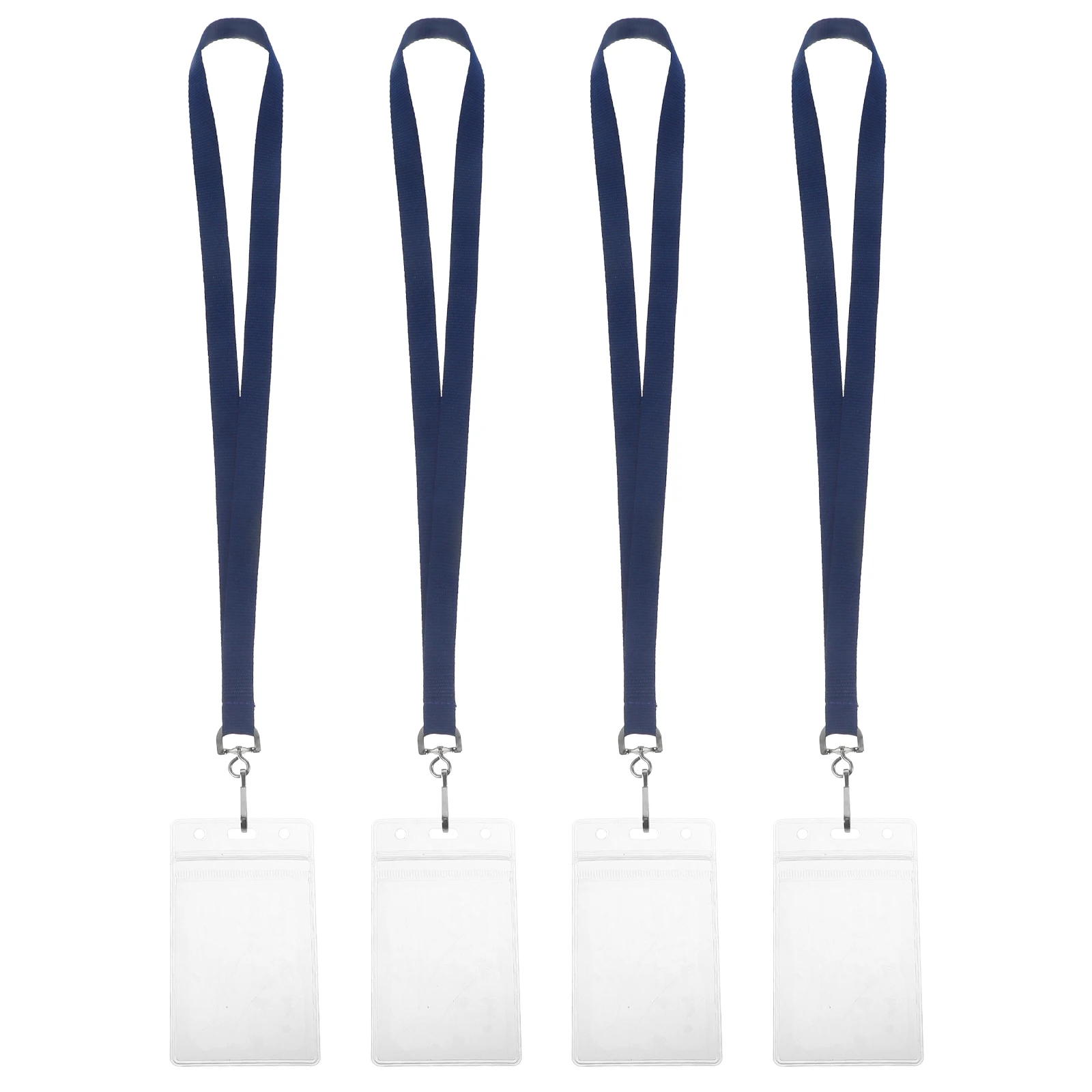 

4pcs Lanyards Badge Holder Universal Name Tag Game Card Polyester Clear Lanyard And Card Holder Sleeves Cards ID Accessories