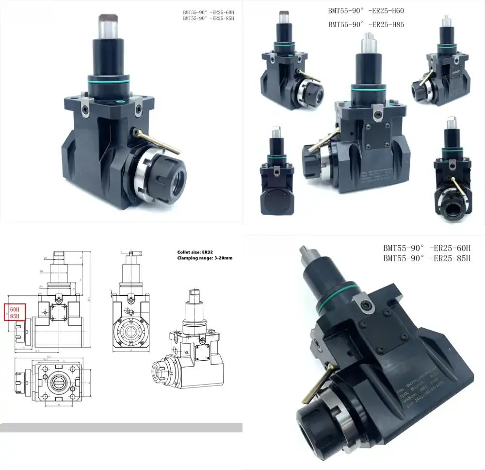 

for BMT BMT55-90-ER32-60H-85H Power Tool Holder for Composite Milling Machine CNC Milling Tool Holder ER32 Collet Chuck