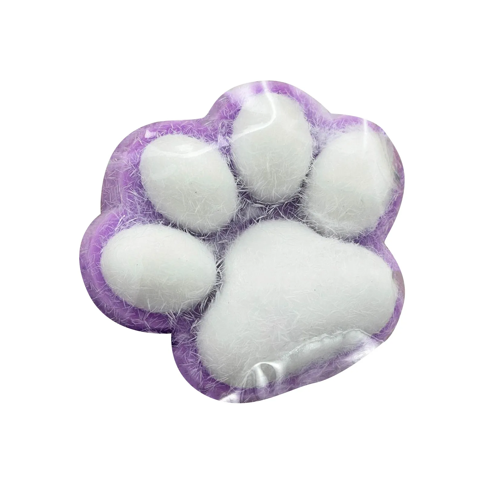 1Pc Squishy Transparent Cat Claws Squeeze Toys Kids Adult Soft Pinch Pop Fidget Toys with Butterfly Beads New Year XMAS Gift
