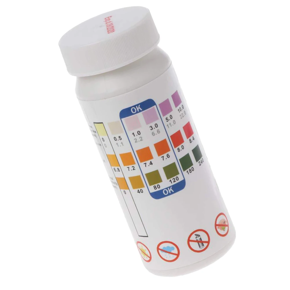 

1 set PH Test Paper Water Quality Testing for Pool Spa Aquarium PH Paper Strips Chlorine Hardness Alkalinity Monitoring
