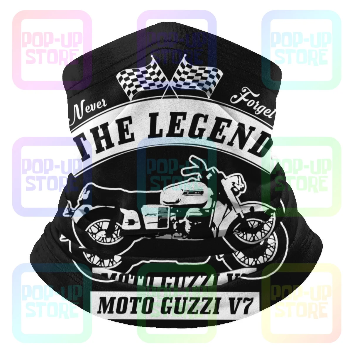 Moto Guzzi V7, Motorrad, Oldtimer, Vintage Mikro faser Hals Gamasche Bandana Schal wärmer Druck hoch elastisch