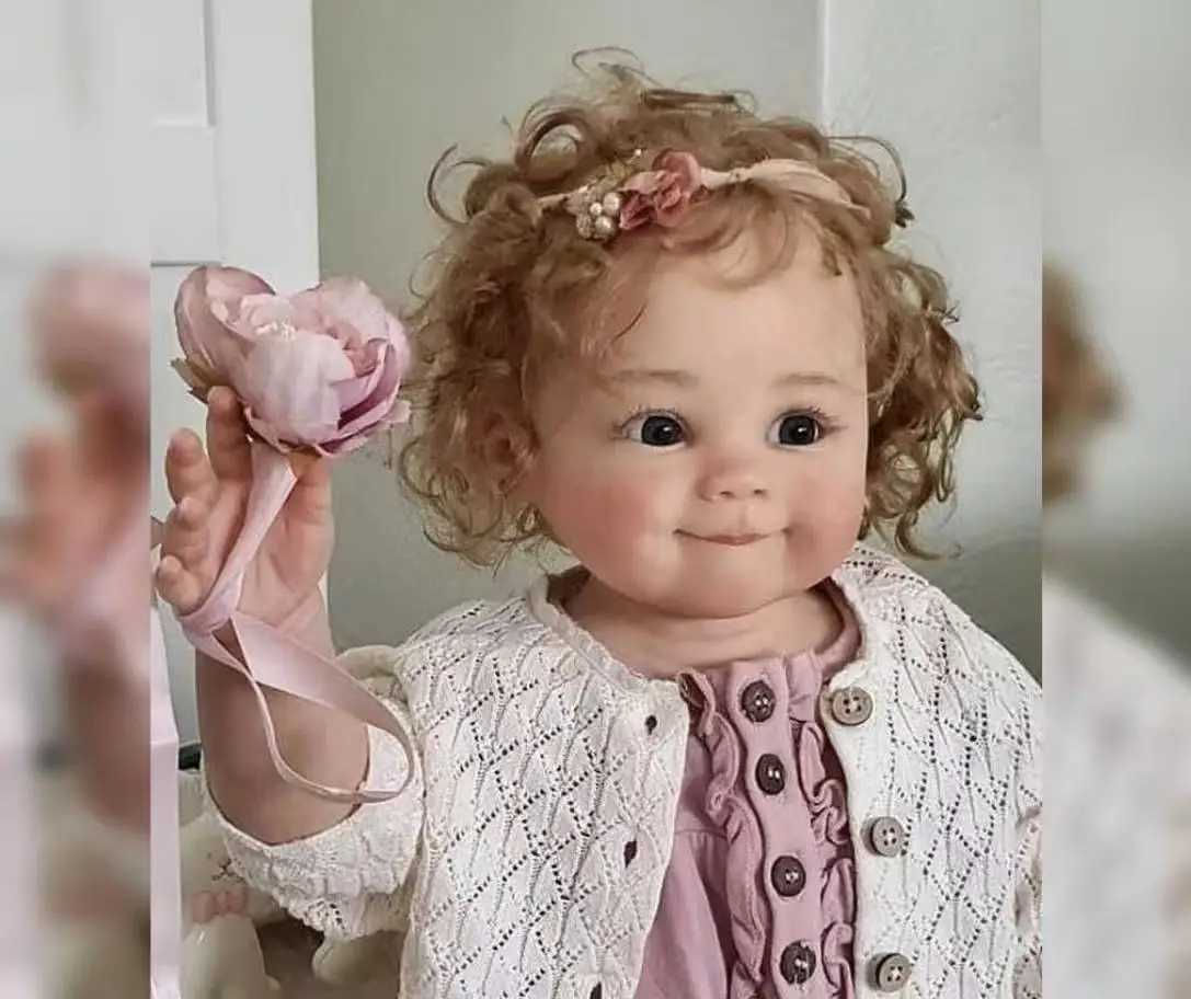 

St. Store 28inches Reborn Toddler Girl Lyra Newborn Baby Skin vinyl Pretty Girl Golden Hair Doll Christmas Gift