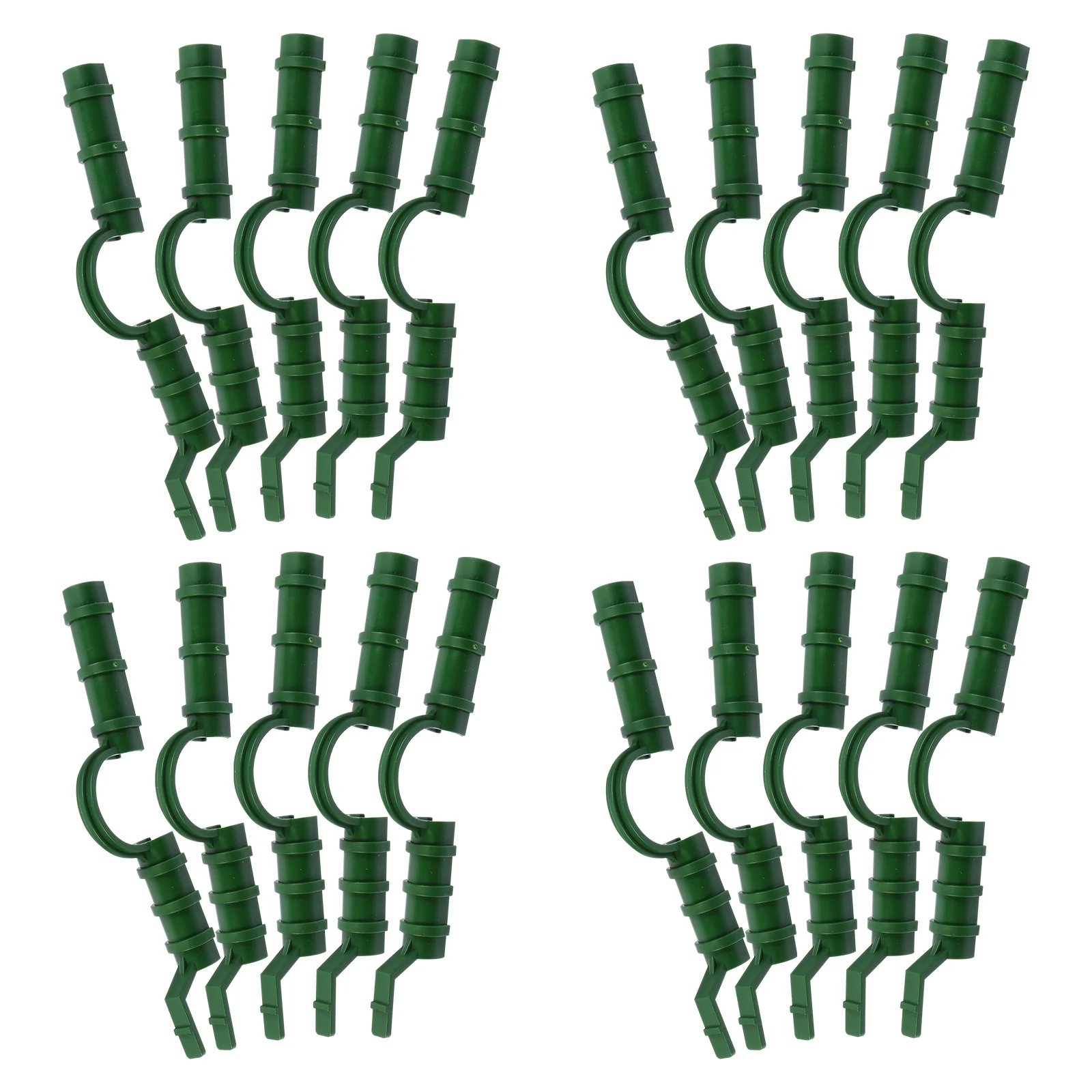 

20pcs Greenhouse Clamps For 8Mm Pipes Plastic Fixing Clips For Shade Net Insect Screen Film Warm House Garden Tools Pipe Clip