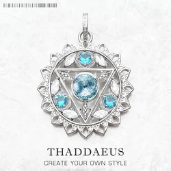 Pendant THROAT CHAKRA Blue Brand New Fashion Jewelry Europe Style Accessories 925 Sterling Silver Gift For Woman Girls