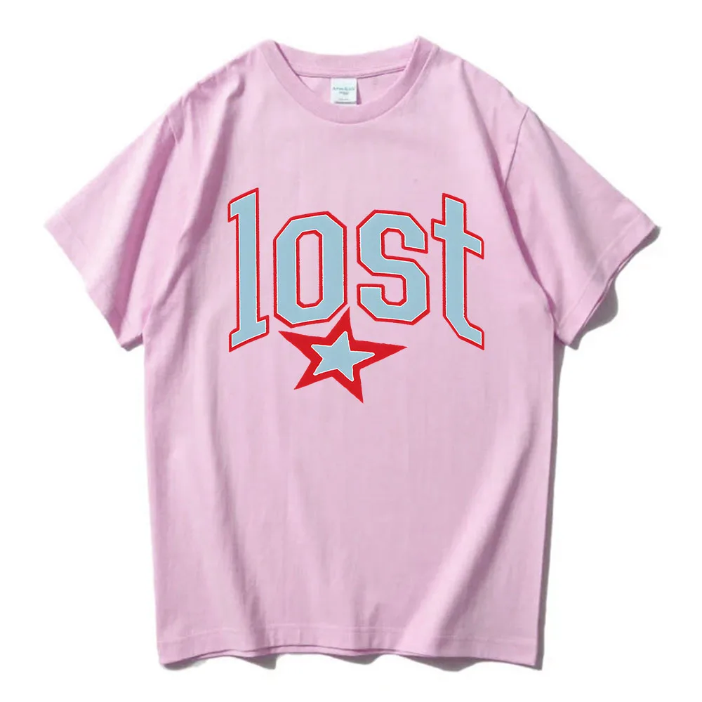 Mgk Lost Americana تي شيرت رجالي قطني بأكمام قصيرة تي شيرت للجنسين ملابس الشارع الشهير الهيب هوب الصيف الذكور بلايز فضفاضة س الرقبة الرجال التي شيرت #6