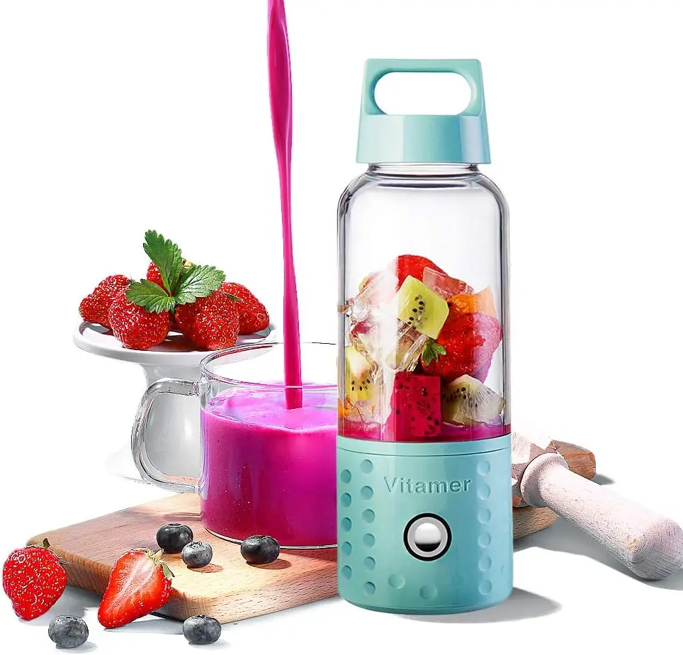 Portable Detachable Smoothie Blender, High Speed Single Serve Juicer, USB Rechargeable Mixer for Shakes and Smoothies