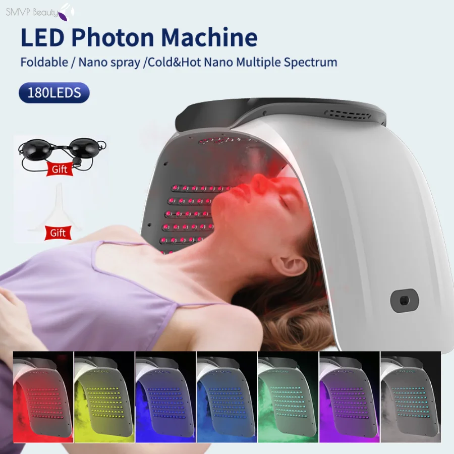 

LED Photon Machine Cold/Hot Nano Spray Moisturizing Compress 7 LED Colors Moisturizing Face&Body Salon SPA Skin Rejuvenation