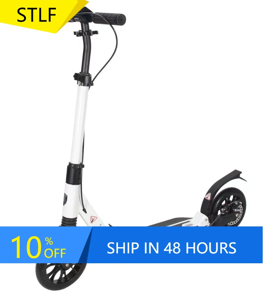 

STLF Hot Sell Adult Scooter 200MM Big Wheel Adult Folding Kick Scooter New Design With Disc Braking