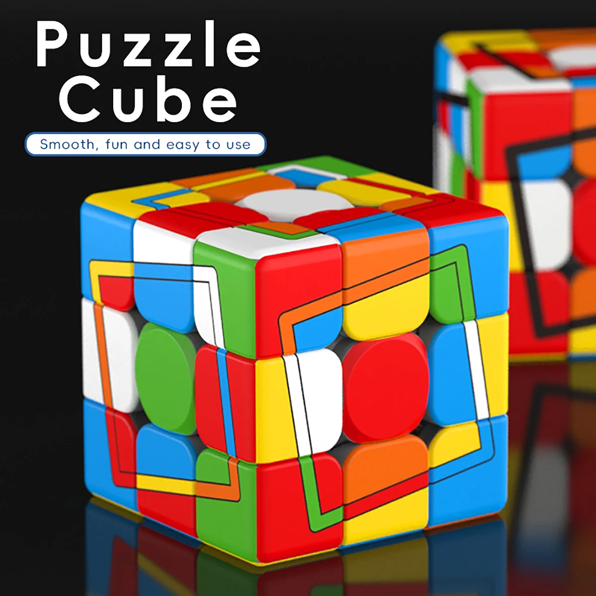 Quick twist Magic Cube Multiple solutions3x3x3 3D UV Color painting Stress Relief Puzzle Game Children's Toys Gifts