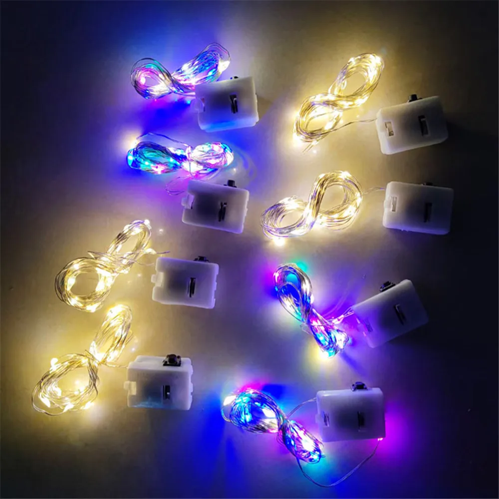 20 Pack String Fairy Lights 20Led 2M Silver Copper Wire Battery Powered Decorations Lights For Wedding Party Christmas Decor image 3