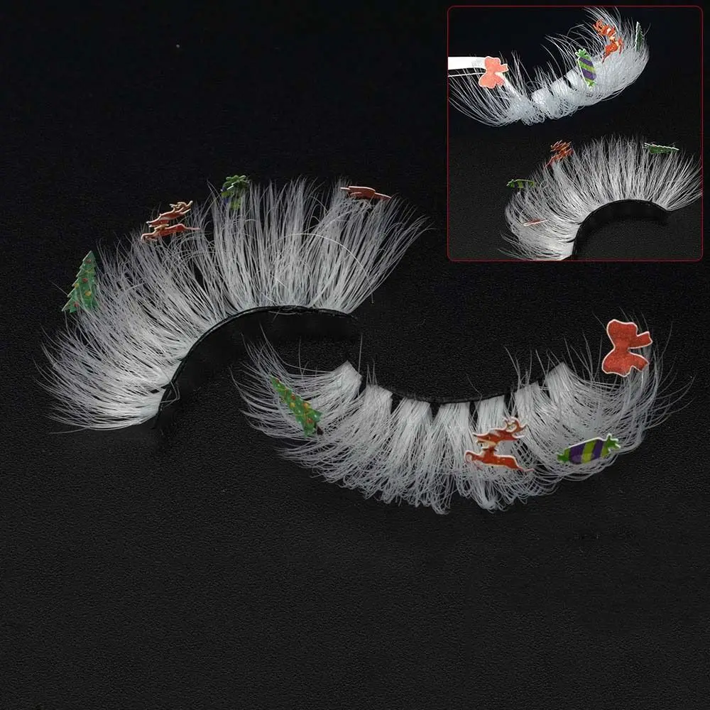 

Chemical Fiber Christmas False Eyelashes Cartoon Snowman Animal Elk Christmas Cluster Eyelashes Cosmetic Makeup Tool