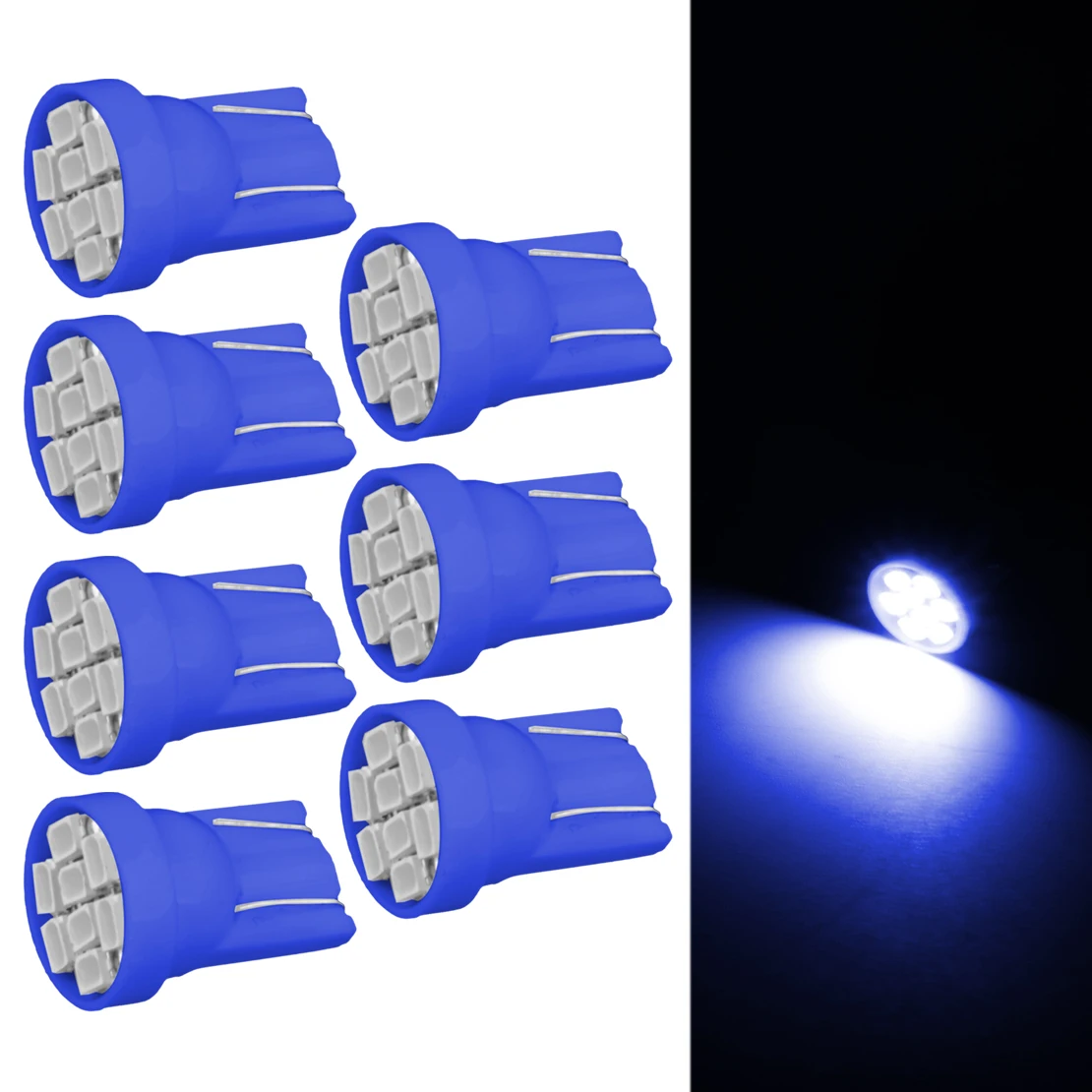 

7pcs Dashboard Gauge Cluster Blue LED Light Bulb Fit For Ford Mustang 1987-1993 T10 147 152 158 159 161 168 175 184 192 193 W5W