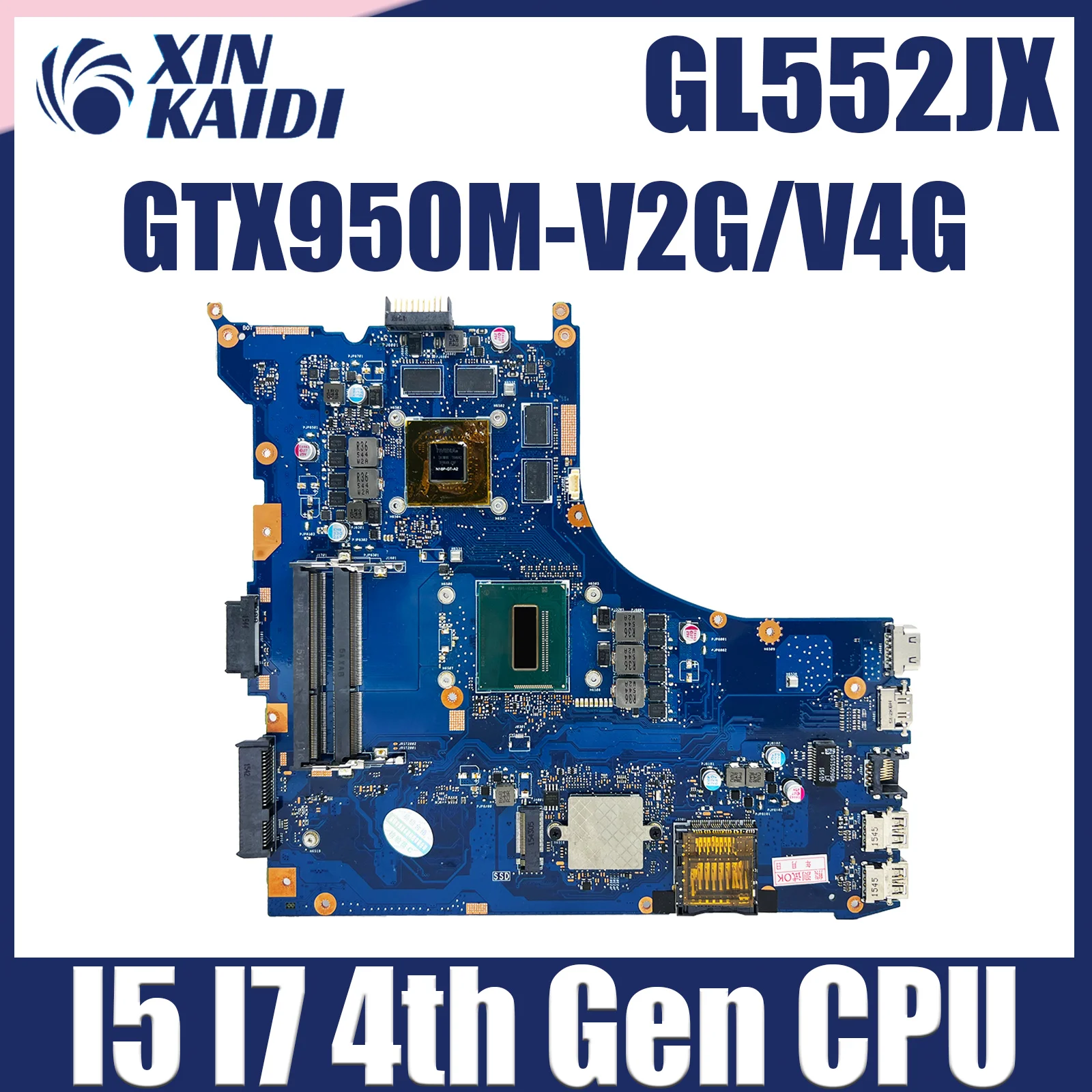 

GL552JX Notebook Mainboard For ASUS ROG ZX50J ZX50J GL552JX Laptop Motherboard I5 I7 4th Gen CPU GTX950M-V2G 4G 100% Test Work