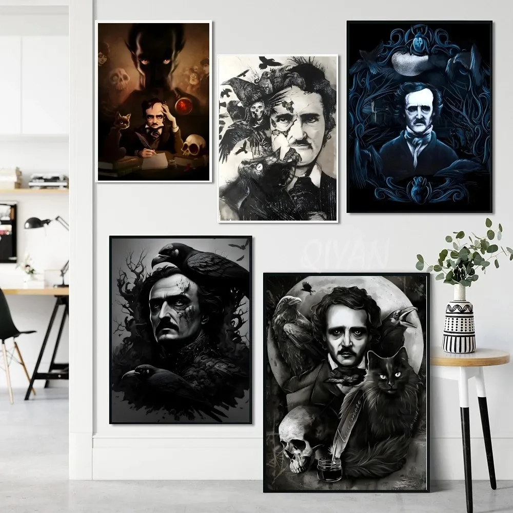 Edgar Allan Poe Poster Paper Print Home Living Room Bedroom Entrance Bar Cafe Art Painting Decoration