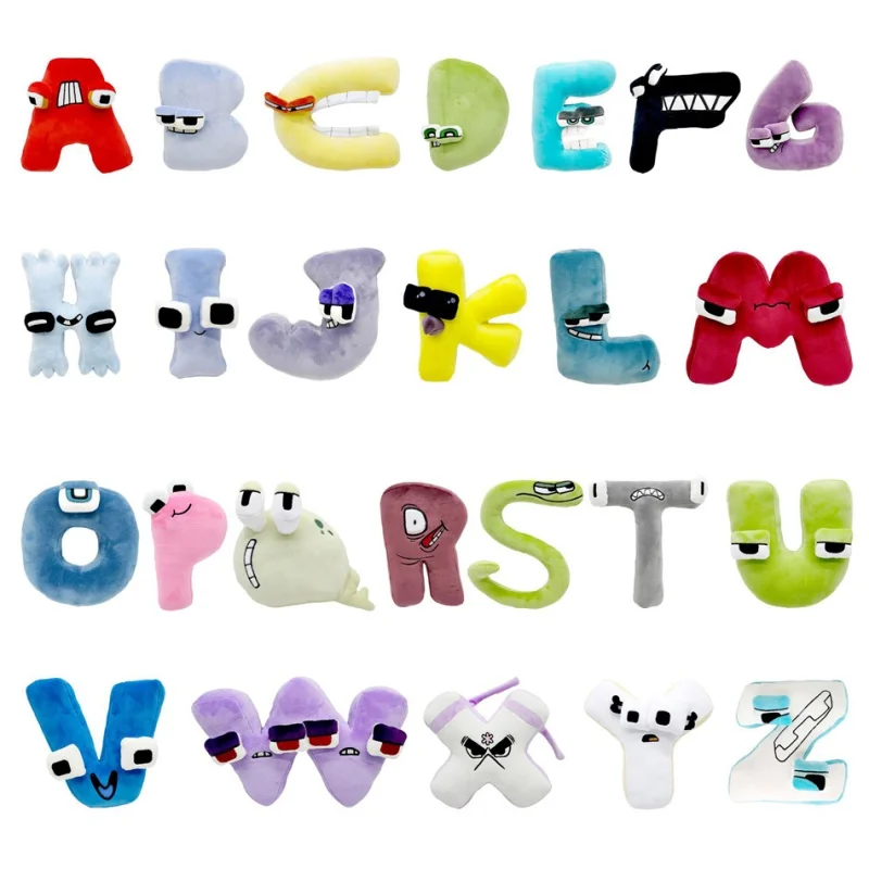 

Alphabet Lore Plush Toys English Letter Stuffed Animal Plushie Doll Toys Gift for Kids Children Educational Alphabet Lore (A-Z)