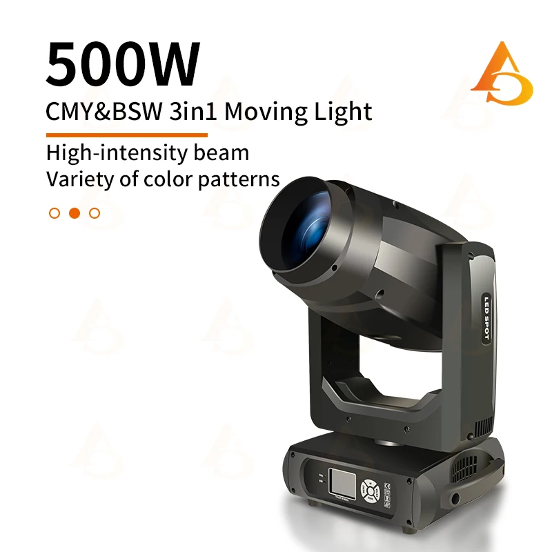 AICPOSE LED 500W CMY Moving Head Beam Zoom Spotlight 3 in 1 Stage Light DMX512 DJ Disco Party Club Stage Lighting Effect