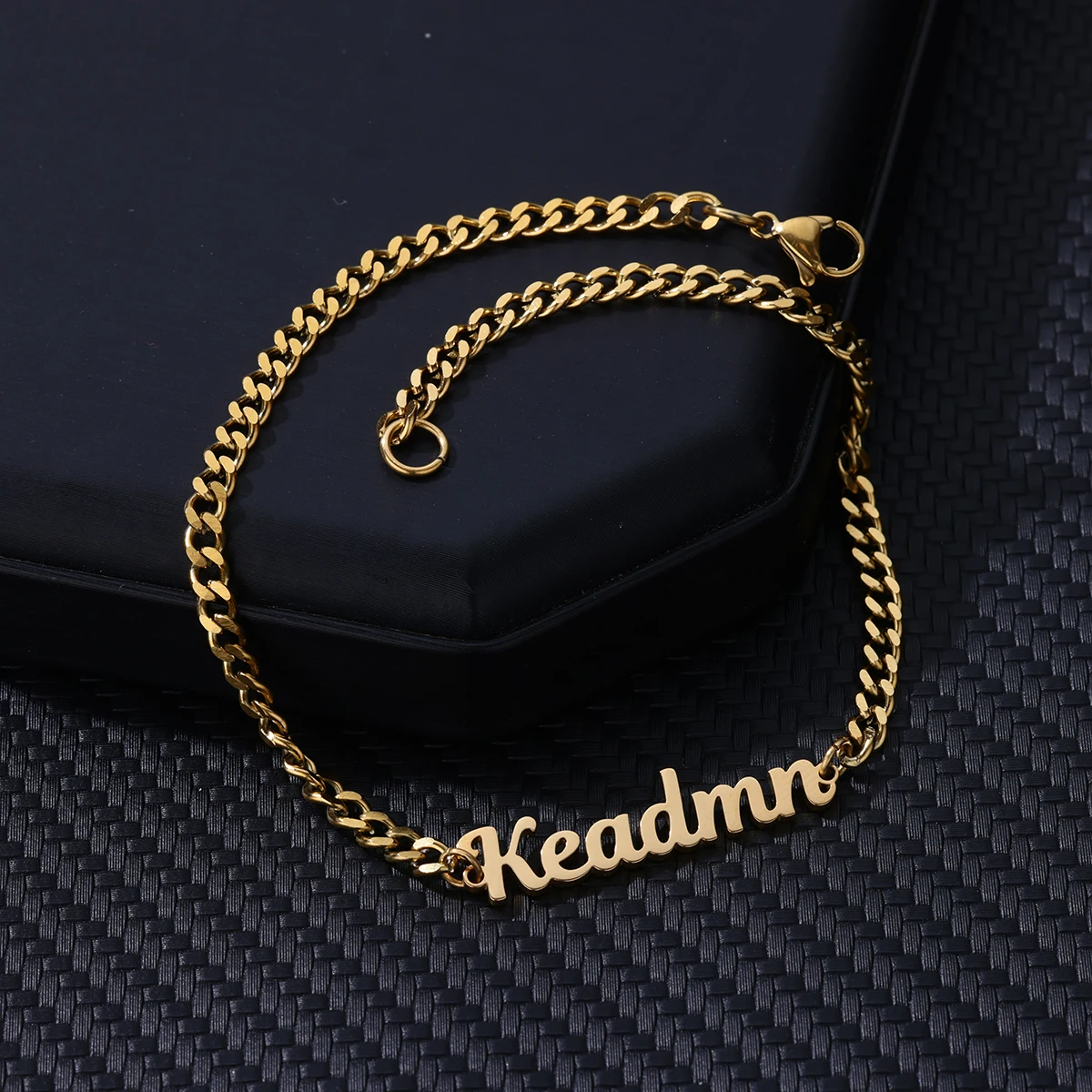 

Custom Name Anklets For Women Stainless Steel Thick Cuban Chain Customized Ankle Bracelet Female Personalized Leg Foot Jewelry